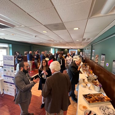 SuperCrowd community members networking at an in-person event